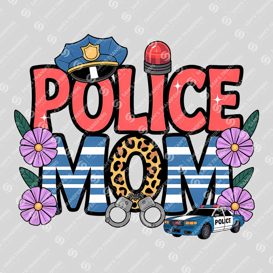 Police Mom Ready-to-Press DTF Transfer | SAT04167