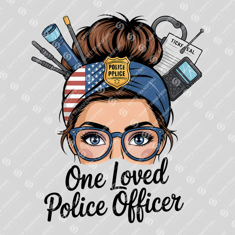 One Loved Police Officer Ready-to-Press DTF Transfer | SAT04180