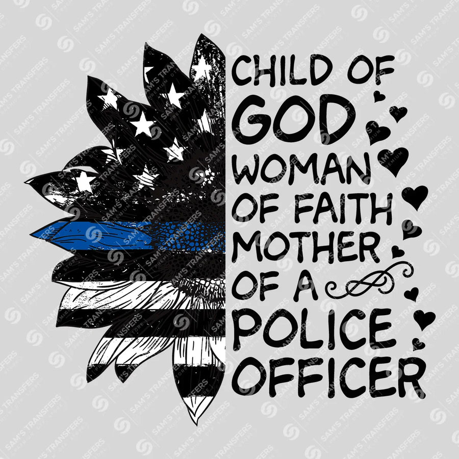 Mother of a Police Officer Ready-to-Press DTF Transfer | SAT04187