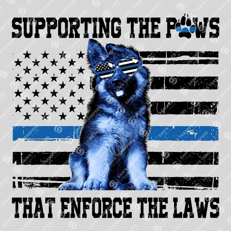 Supporting the Paws That Enforce the Laws Ready-to-Press DTF Transfer | SAT04192