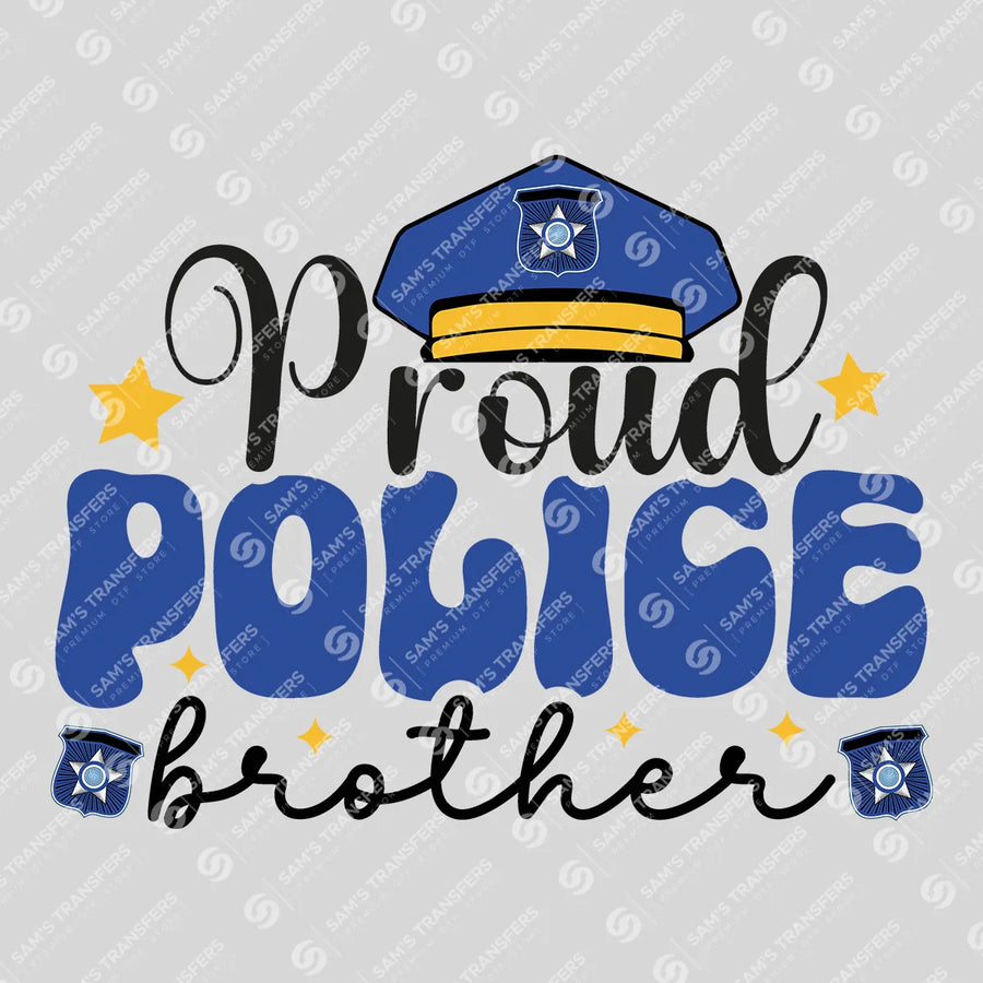 Proud Police Brother Ready-to-Press DTF Transfer | SAT04208