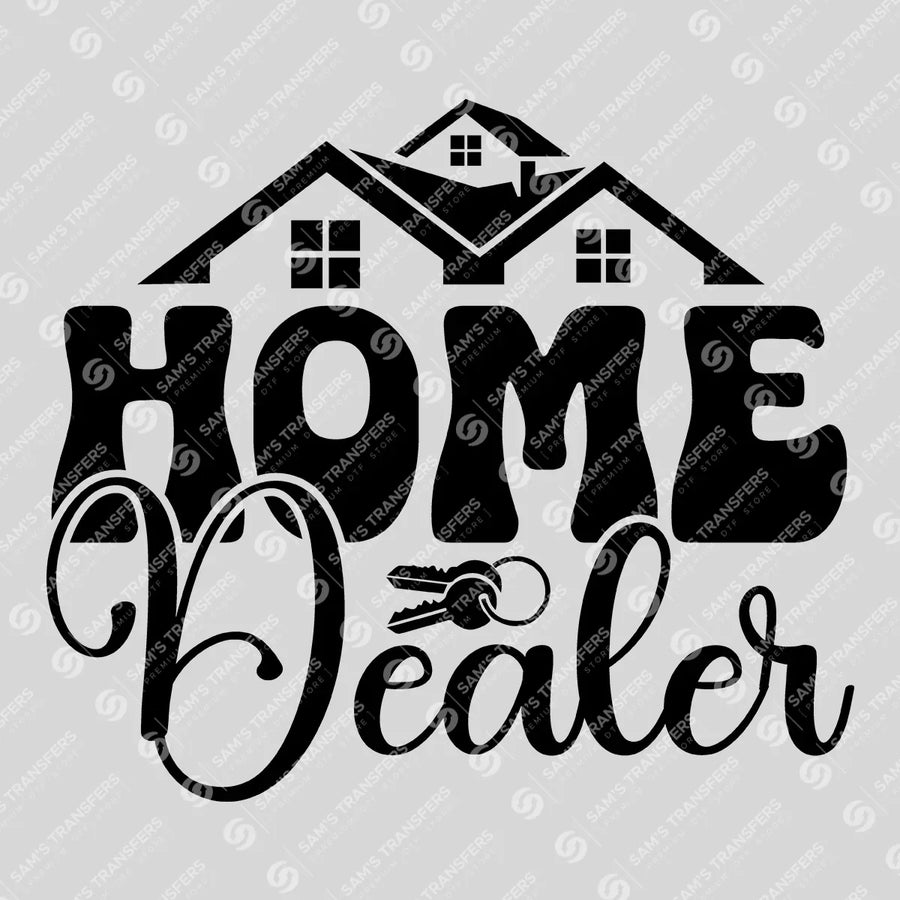 Home Dealer Double House Ready-to-Press DTF Transfer | SAT04286