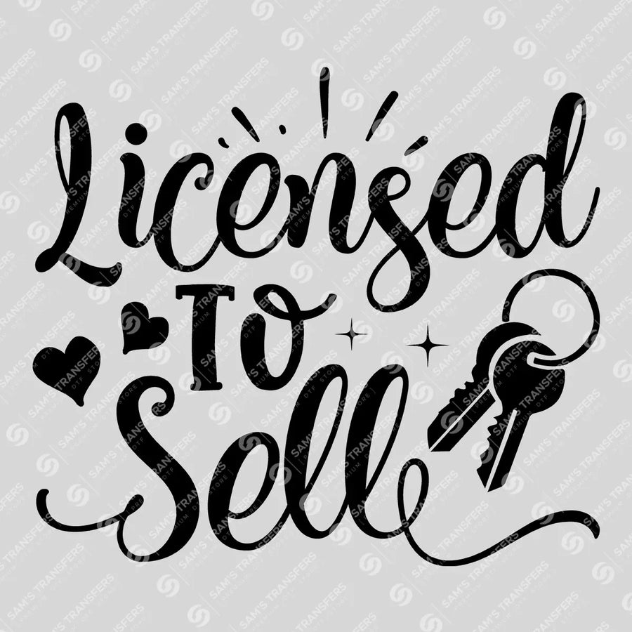 Licensed to Sell Script Ready-to-Press DTF Transfer | SAT04328