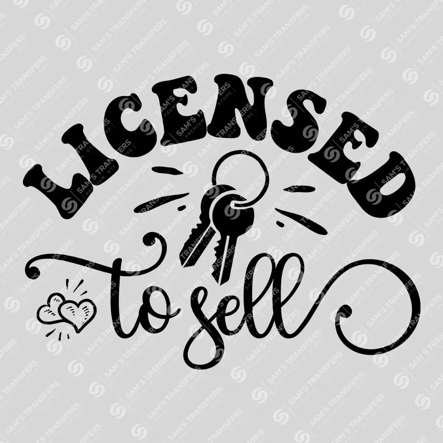 Licensed to Sell Keys Ready-to-Press DTF Transfer | SAT04330