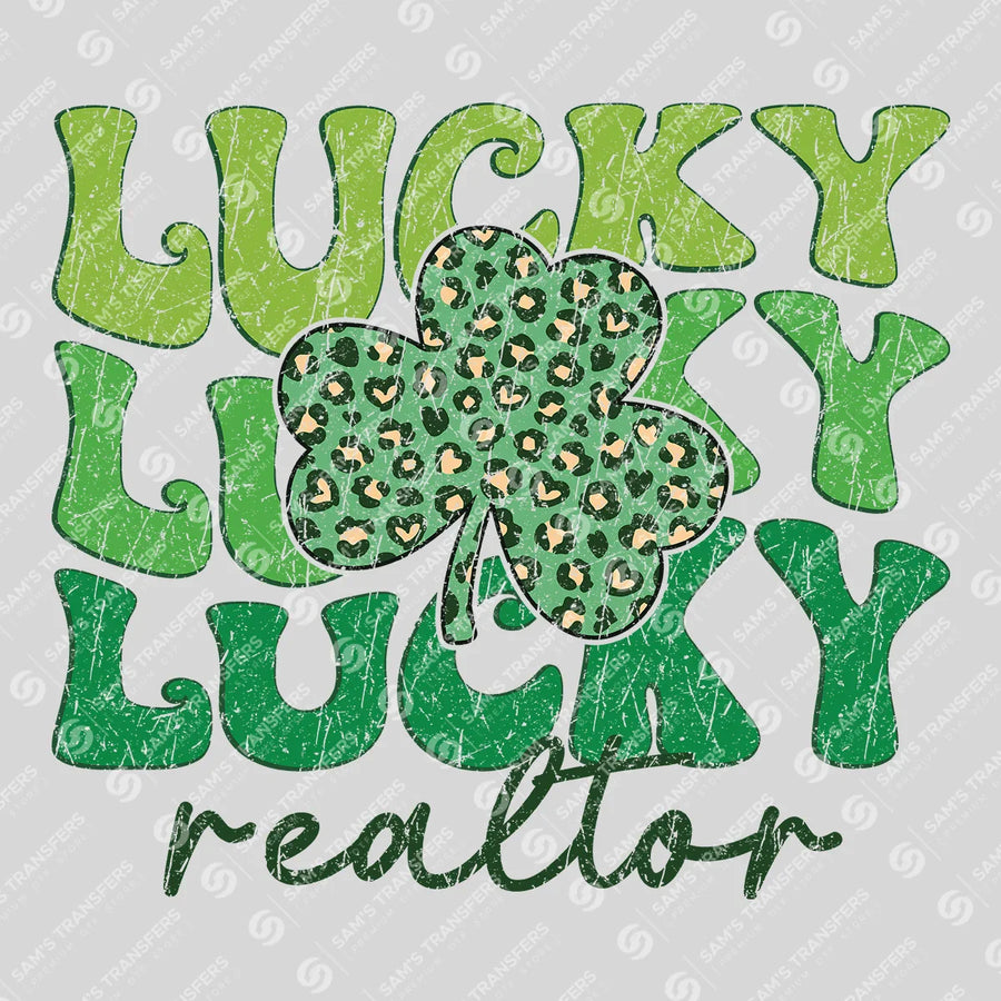 Lucky Realtor Distressed Ready-to-Press DTF Transfer | SAT04339