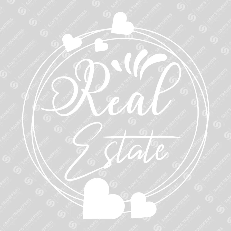 Real Estate Heart Wreath Ready-to-Press DTF Transfer | SAT04368