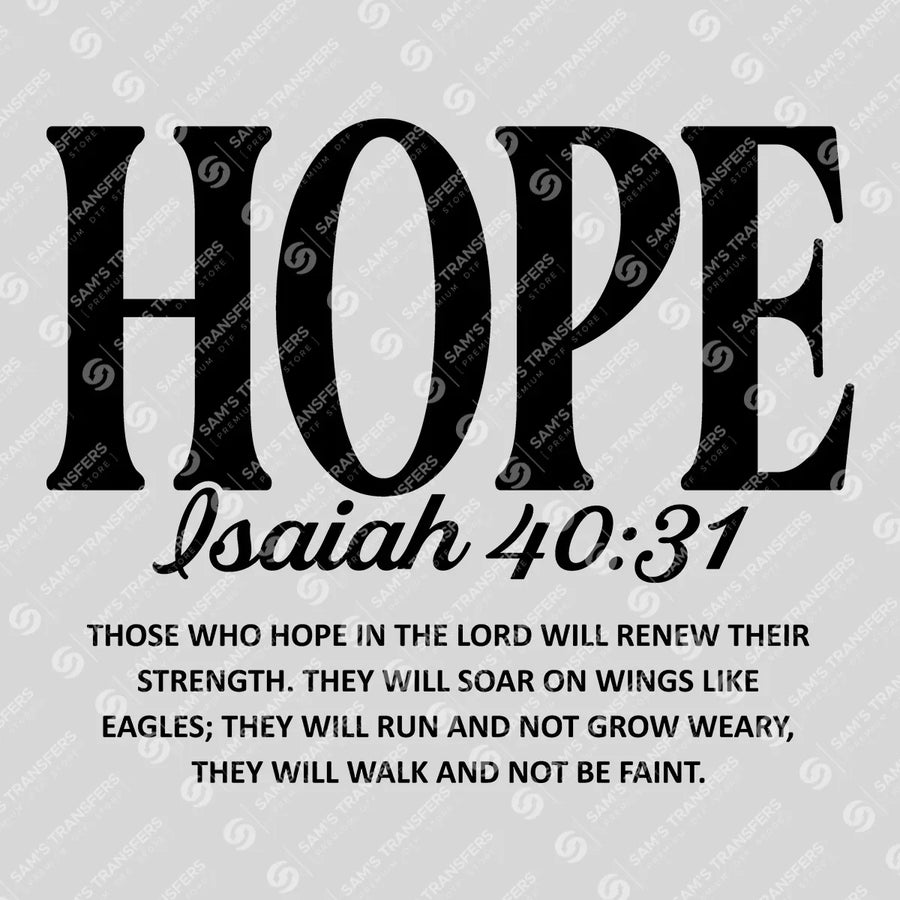 Hope Isaiah 40 31 Ready-to-Press DTF Transfer | SAT04427