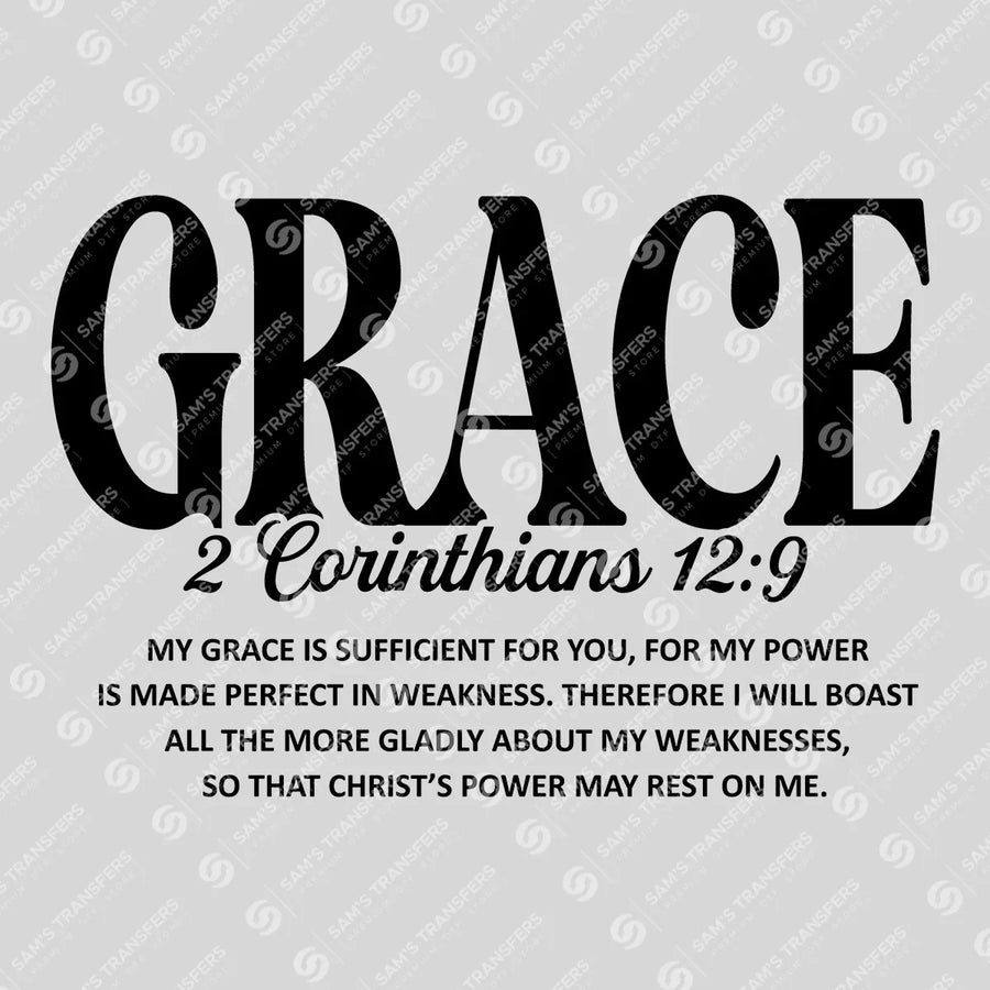 Grace 2 Corinthians Ready-to-Press DTF Transfer | SAT04442