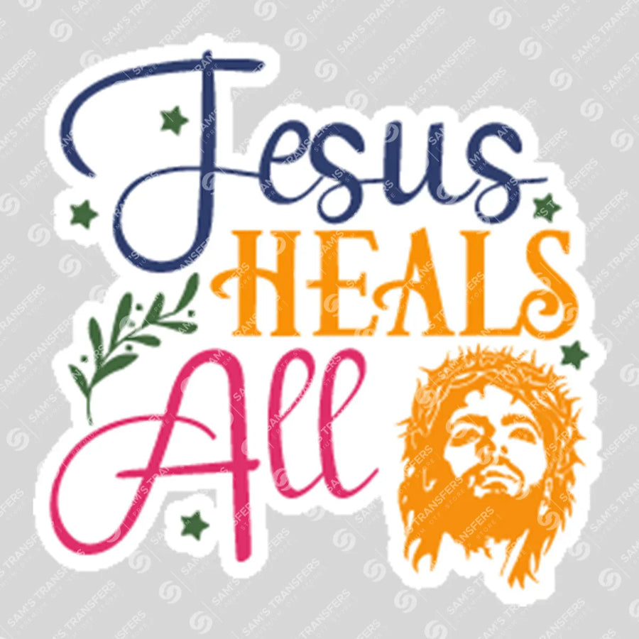 Jesus Heals All Color Ready-to-Press DTF Transfer | SAT04608