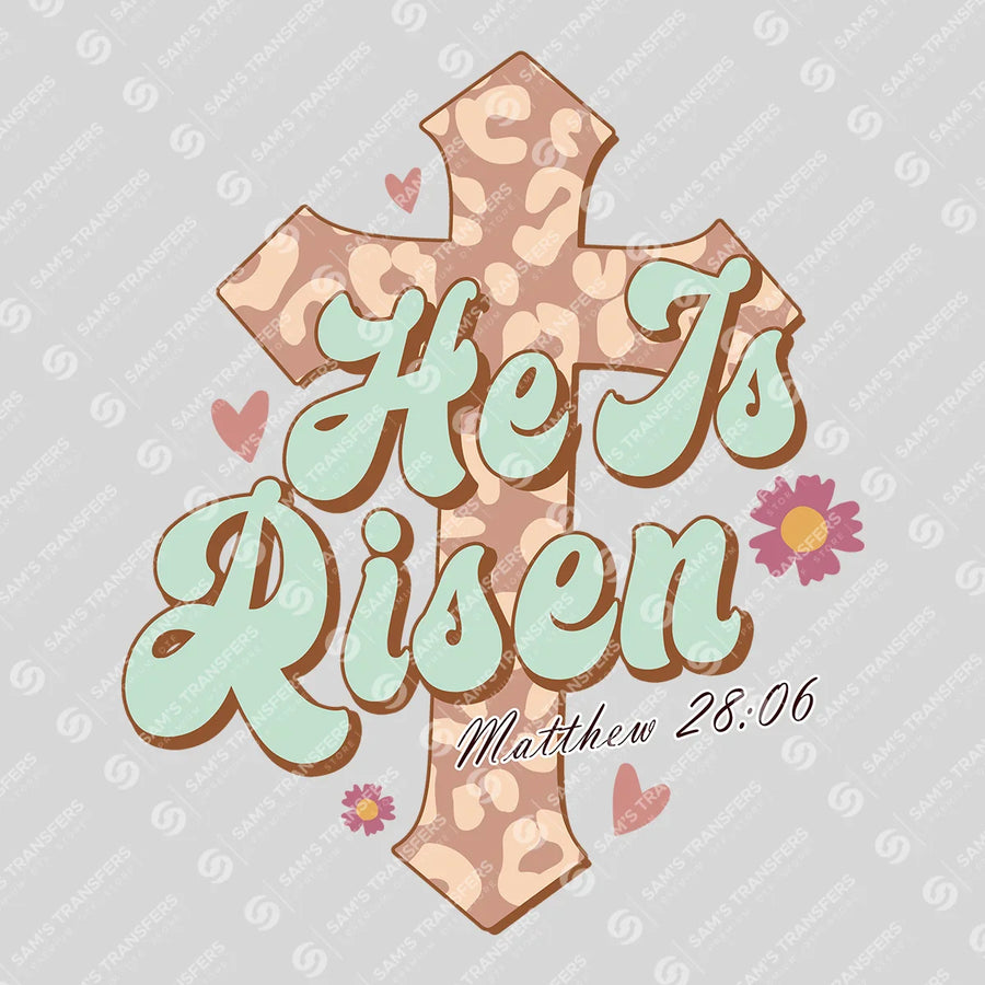 He Is Risen Leopard Ready-to-Press DTF Transfer | SAT04618