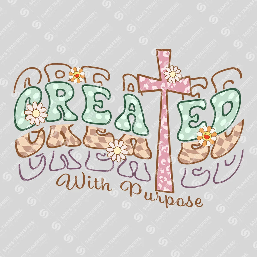 Created With Purpose Groovy Ready-to-Press DTF Transfer | SAT04636