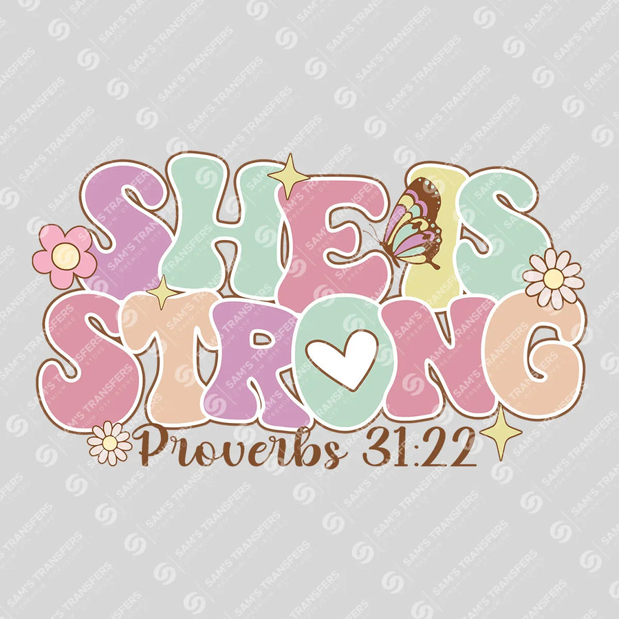 She Is Strong Ready-to-Press DTF Transfer | SAT04646