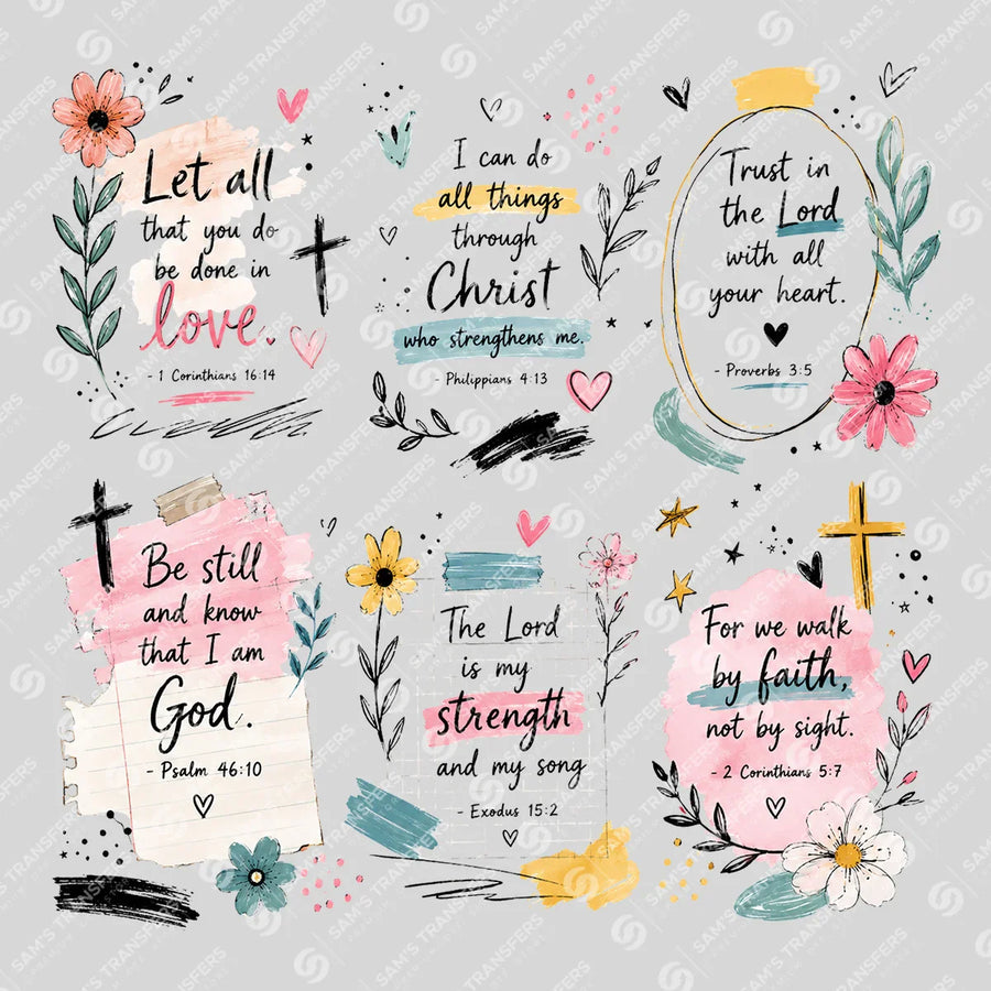 Faith Verses Ready-to-Press DTF Transfer | SAT04726