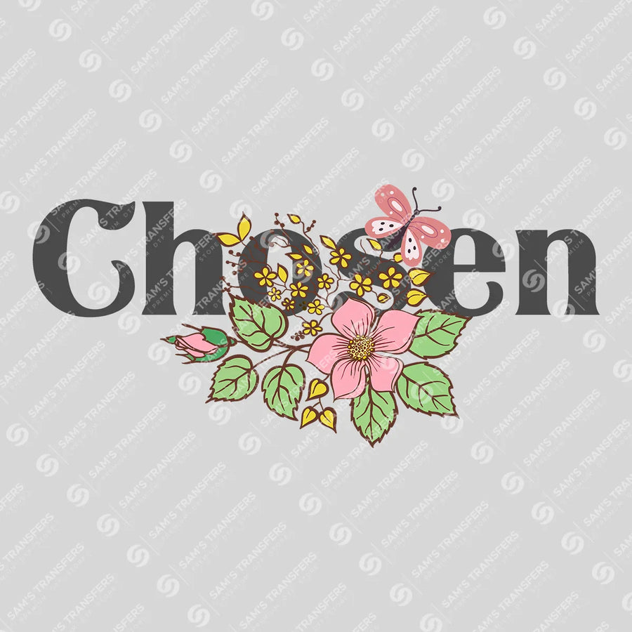 Chosen Floral Ready-to-Press DTF Transfer | SAT04749