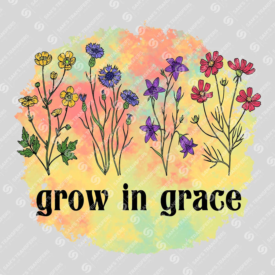 Grow in Grace Ready-to-Press DTF Transfer | SAT04766