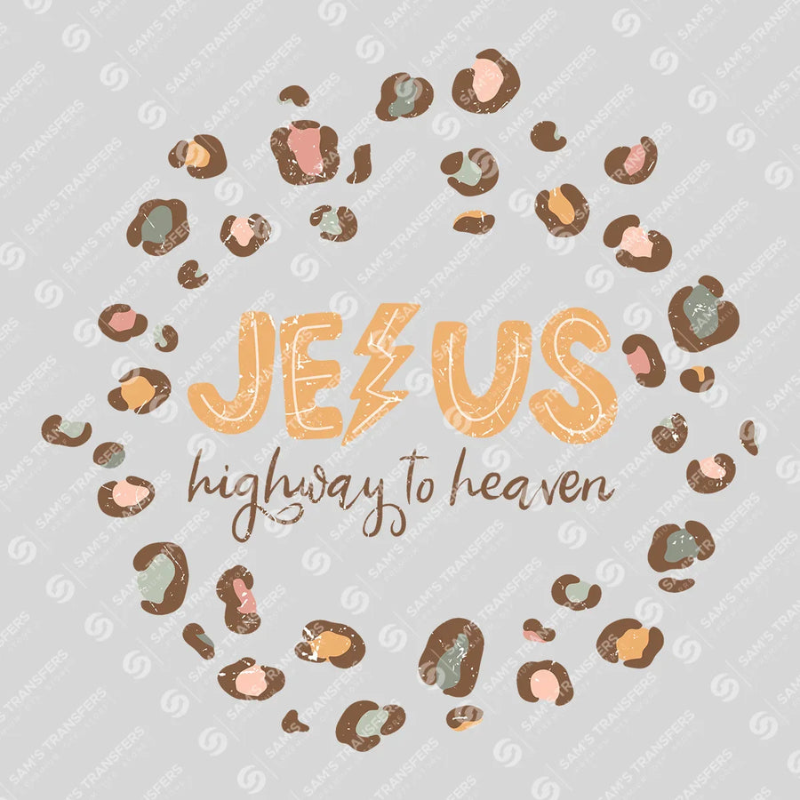 Jesus Highway to Heaven Ready-to-Press DTF Transfer | SAT04797