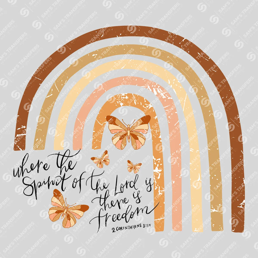 Where the Spirit of the Lord Is There Is Freedom Ready-to-Press DTF Transfer | SAT04799