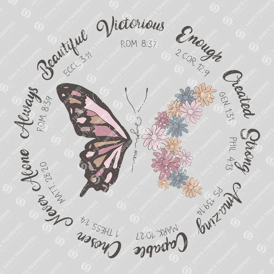 You Are Butterfly Verses Ready-to-Press DTF Transfer | SAT04802