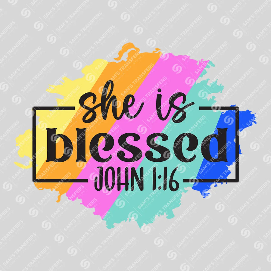 She Is Blessed Ready-to-Press DTF Transfer | SAT04807