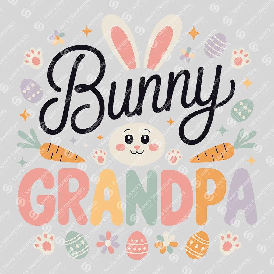 Bunny Grandpa Ready-to-Press DTF Transfer | SAT04837