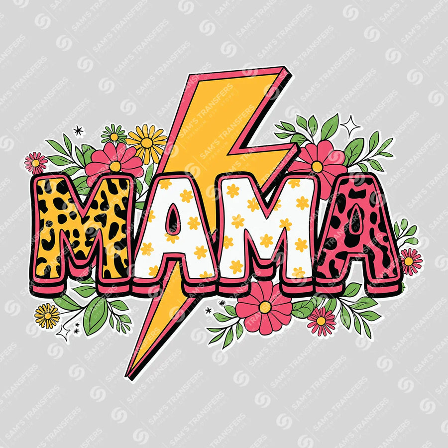 Lightning Bolt Mama Ready-to-Press DTF Transfer | SAT04842