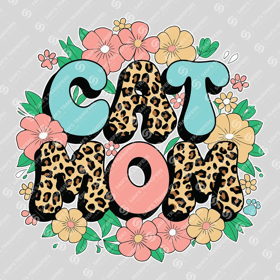 Cat Mom Ready-to-Press DTF Transfer | SAT04848