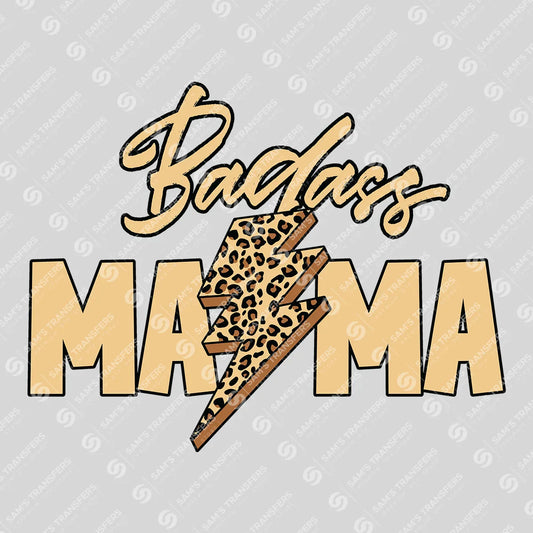 Apparel featuring a Badass Mama-themed DTF transfer.