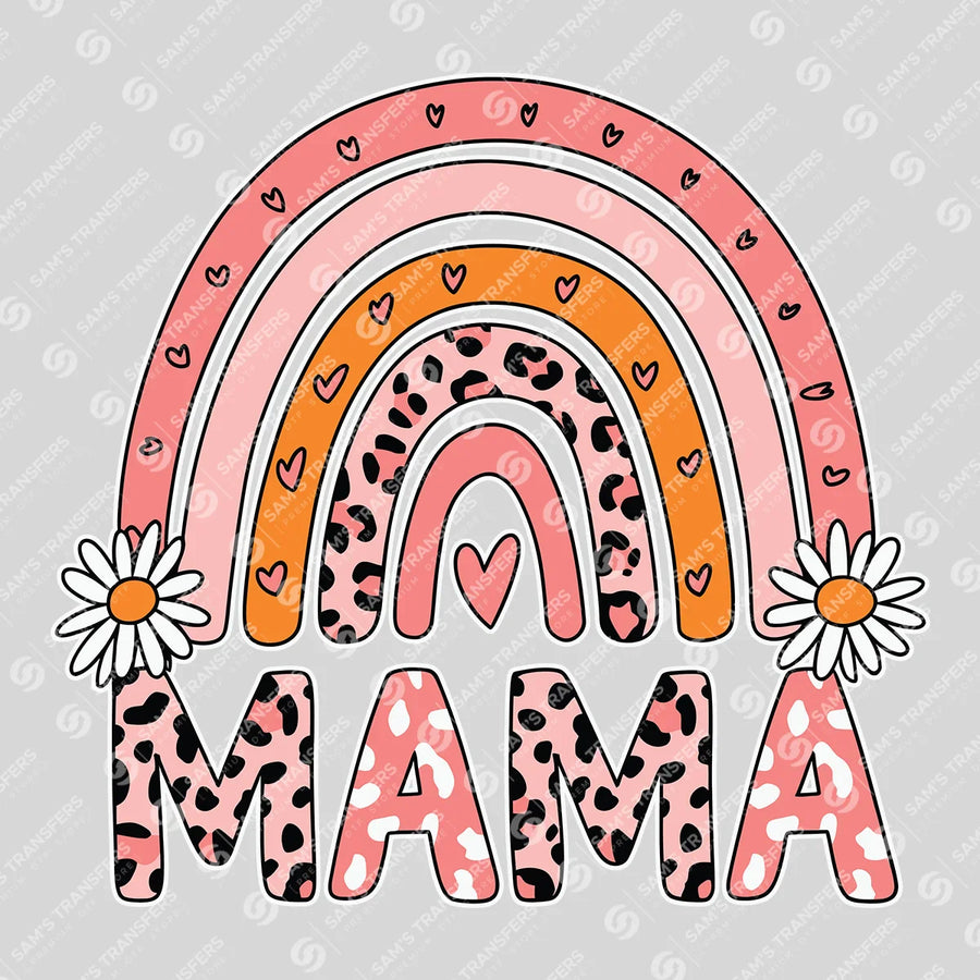Boho Rainbow Mama Ready-to-Press DTF Transfer | SAT04857