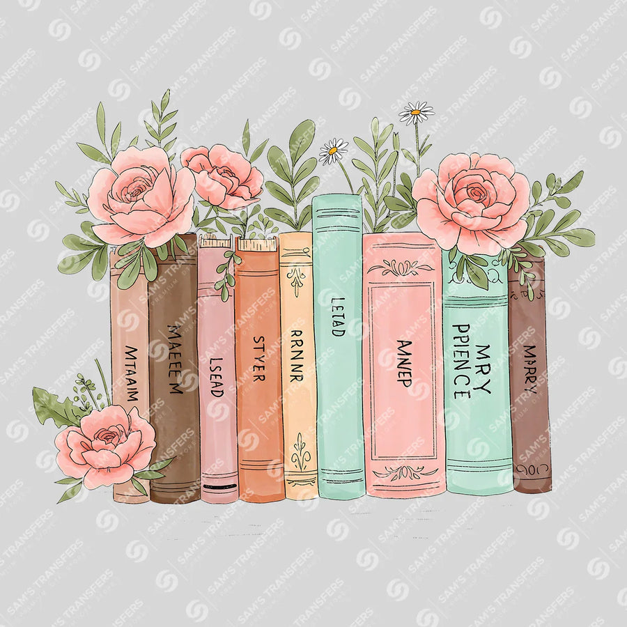 Women of the Bible Book Stack Ready-to-Press DTF Transfer | SAT04867
