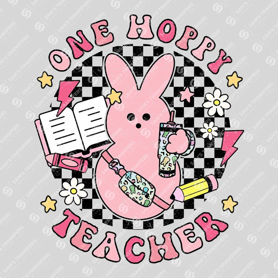 One Hoppy Teacher Ready-to-Press DTF Transfer | SAT04896