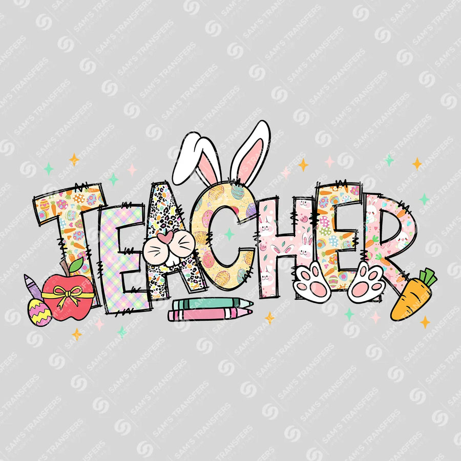 Easter Teacher Ready-to-Press DTF Transfer | SAT04901