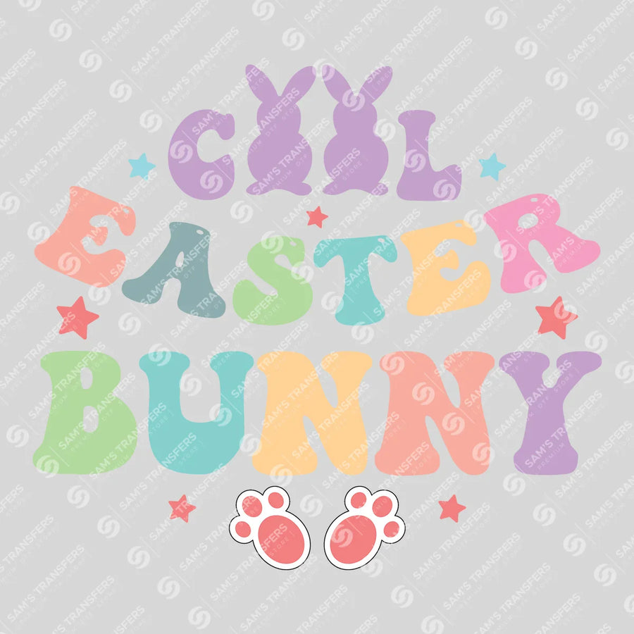 Cool Easter Bunny Ready-to-Press DTF Transfer | SAT04960