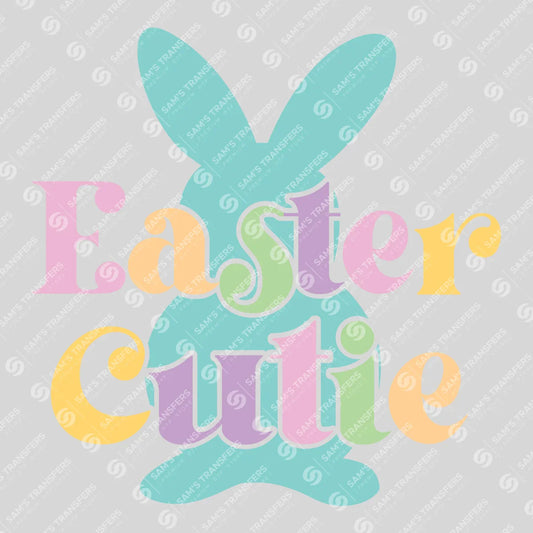 Apparel featuring a Easter Cutie-themed DTF transfer.