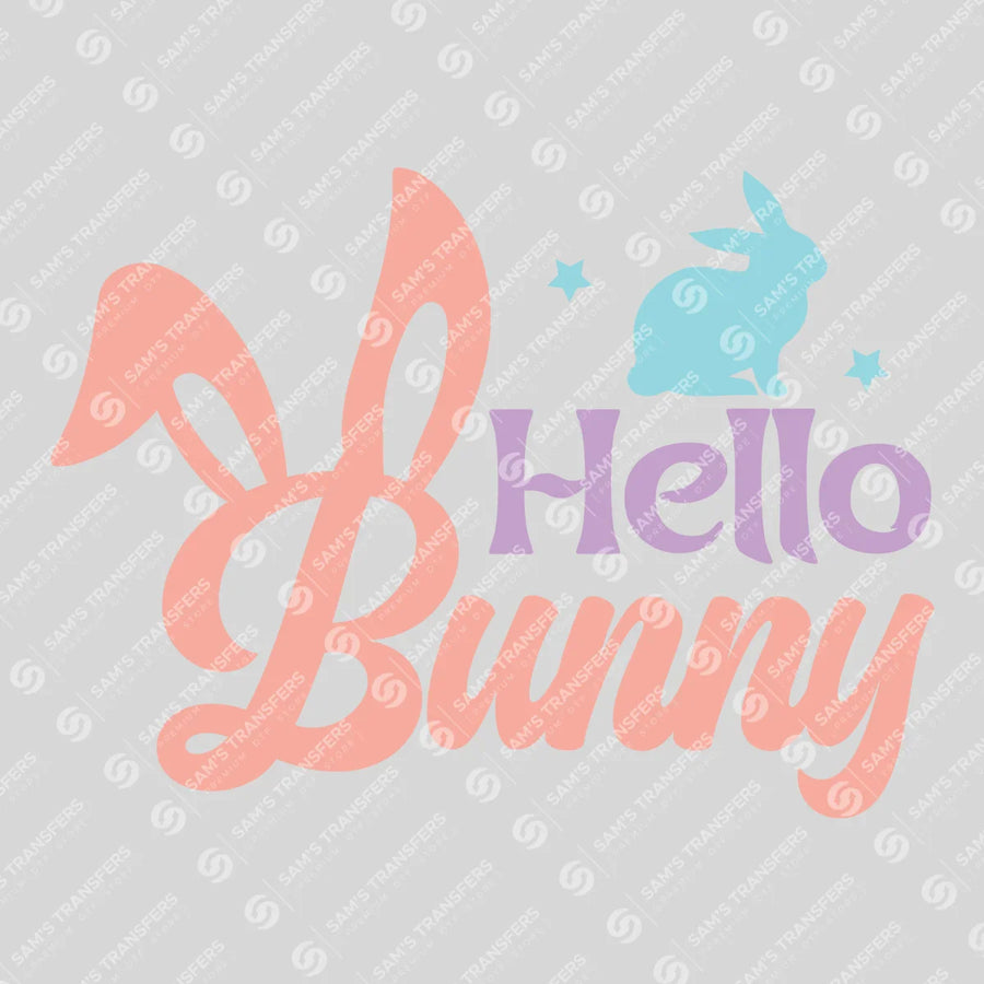 Hello Bunny Ready-to-Press DTF Transfer | SAT04971