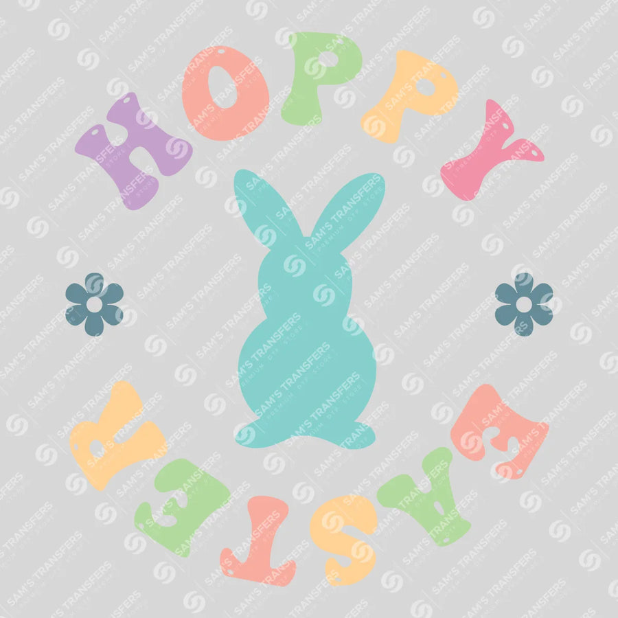 Hoppy Easter Bunny Ready-to-Press DTF Transfer | SAT04974