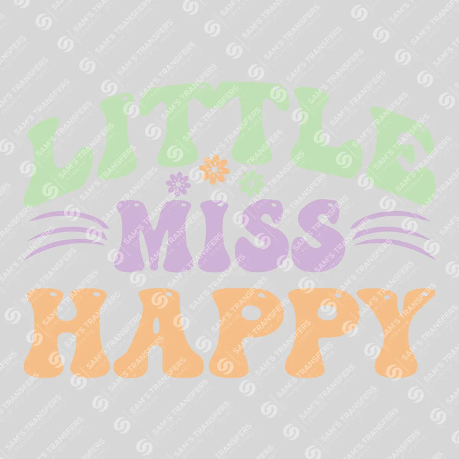 Little Miss Happy Ready-to-Press DTF Transfer | SAT04989