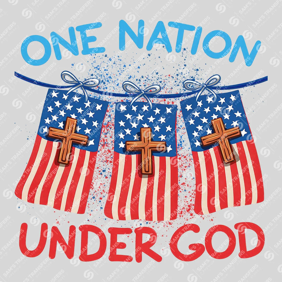 One Nation Under God Ready-to-Press DTF Transfer | SAT05061