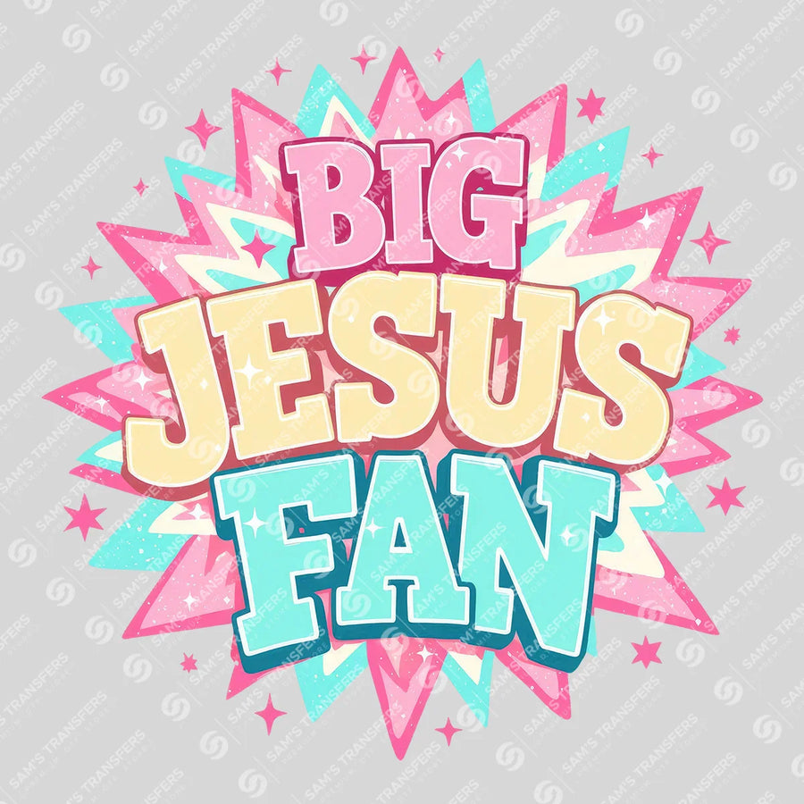Big Jesus Fan Ready-to-Press DTF Transfer | SAT05062
