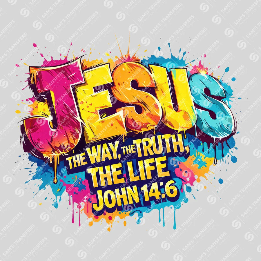 Jesus the Way the Truth the Life Ready-to-Press DTF Transfer | SAT05077