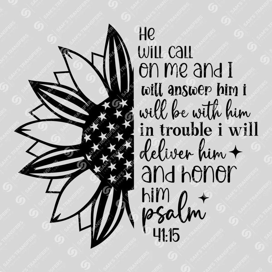 He Will Call on Me Ready-to-Press DTF Transfer | SAT05088