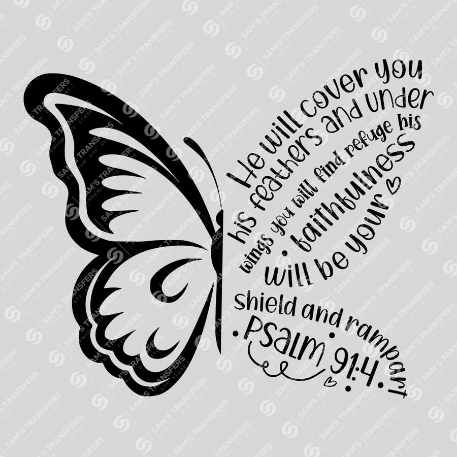 He Will Cover You Ready-to-Press DTF Transfer | SAT05090