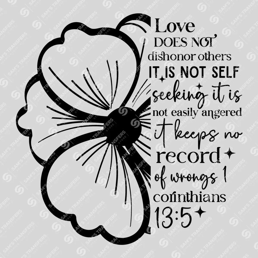 Love Keeps No Record of Wrongs Ready-to-Press DTF Transfer | SAT05102