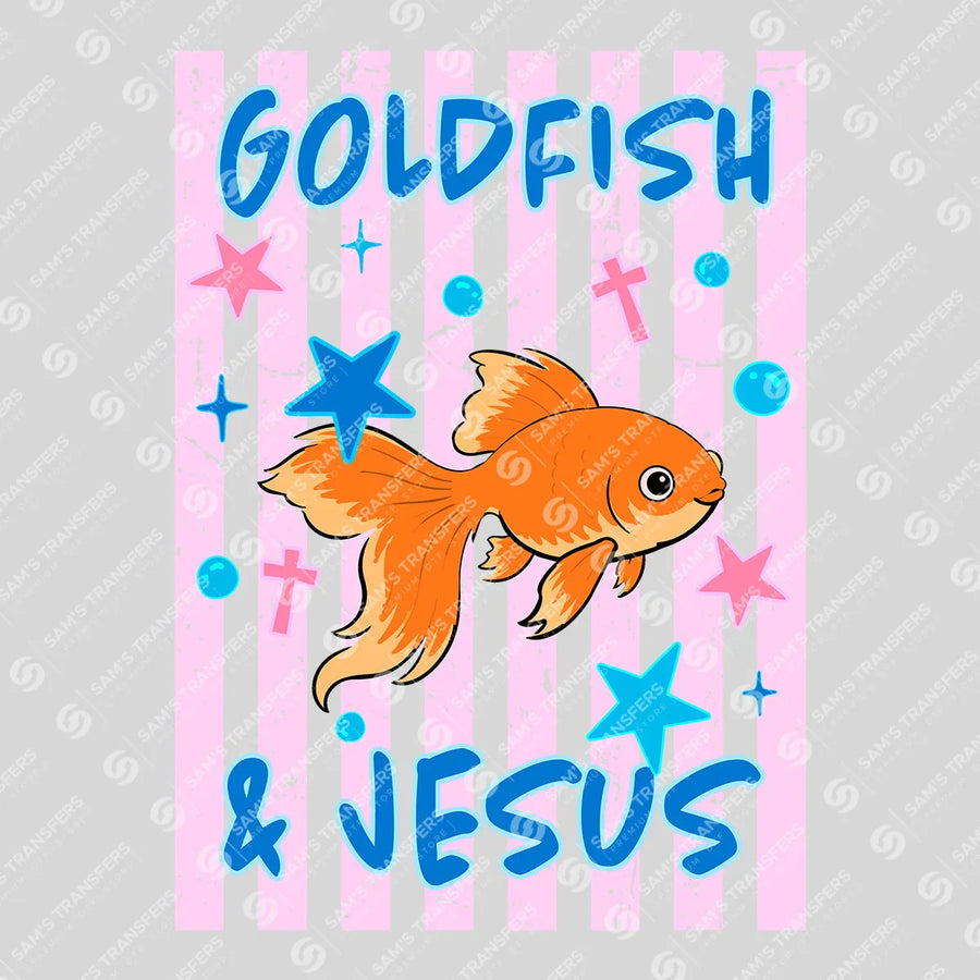 Goldfish & Jesus Ready-to-Press DTF Transfer | SAT05154