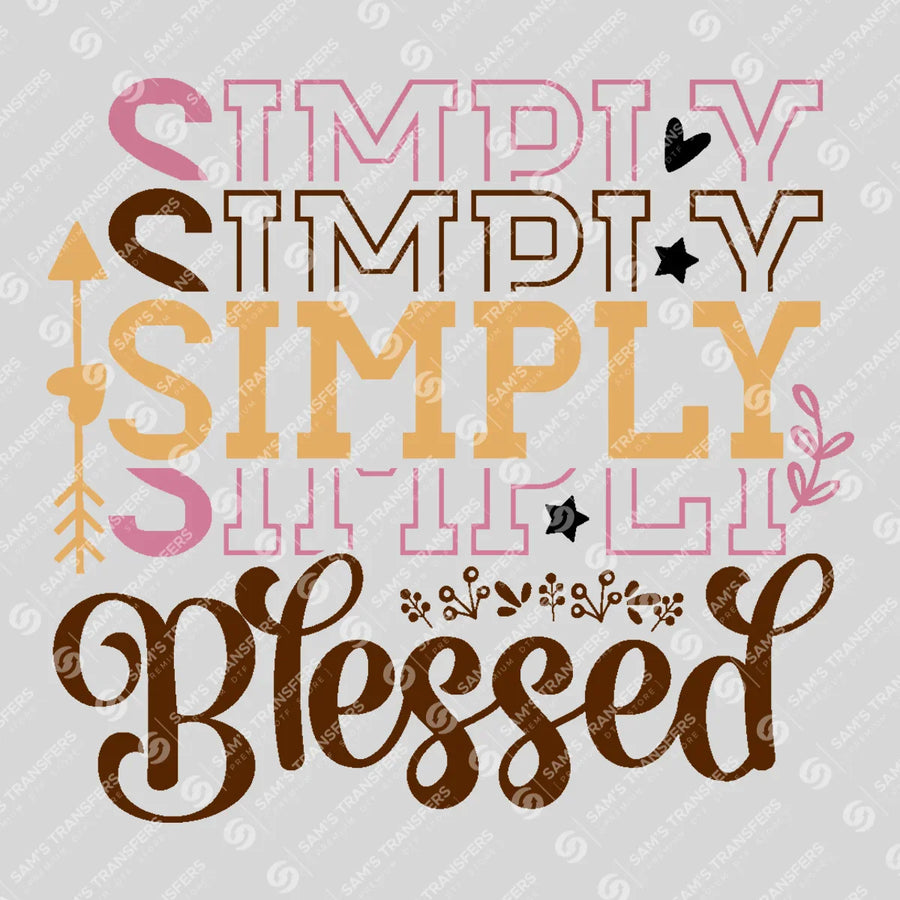 Simply Blessed Ready-to-Press DTF Transfer | SAT05226