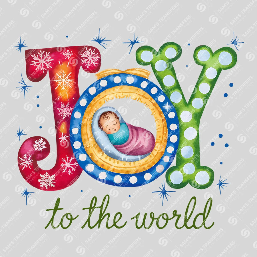 Joy to the World Ready-to-Press DTF Transfer | SAT05284
