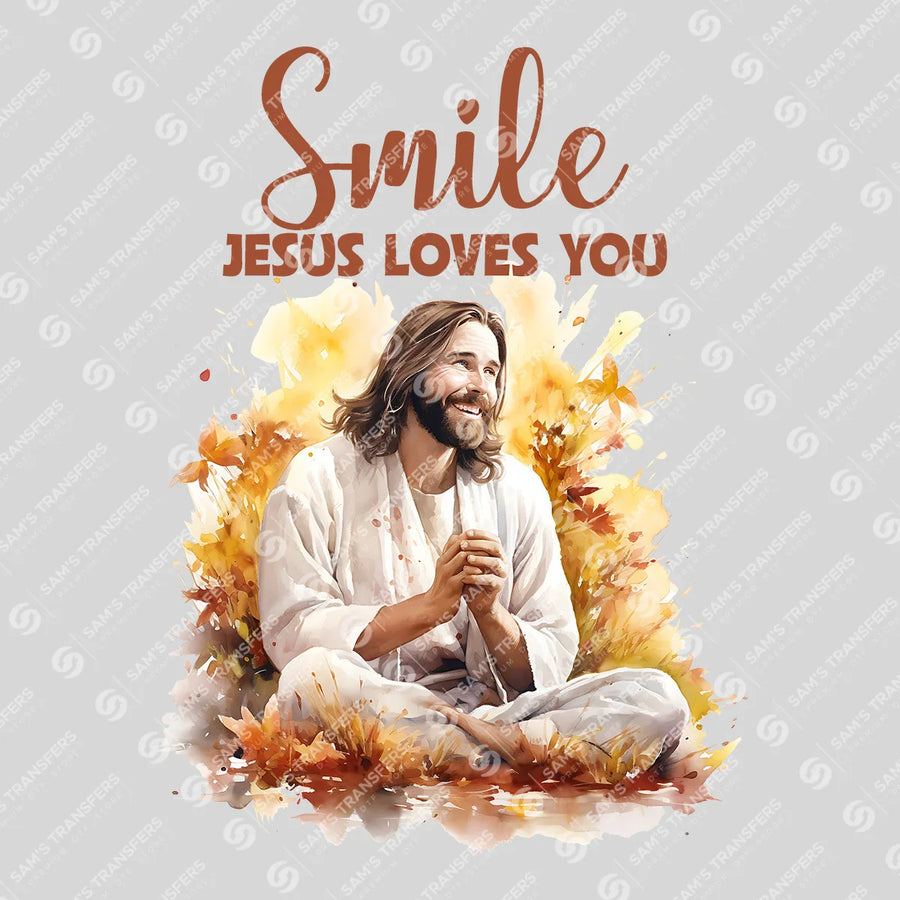Smile Jesus Loves You Ready-to-Press DTF Transfer | SAT05302