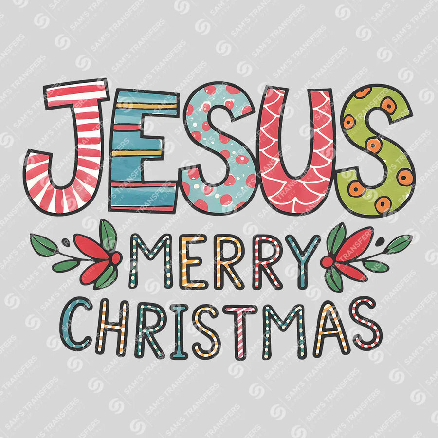 Jesus Merry Christmas Ready-to-Press DTF Transfer | SAT05363