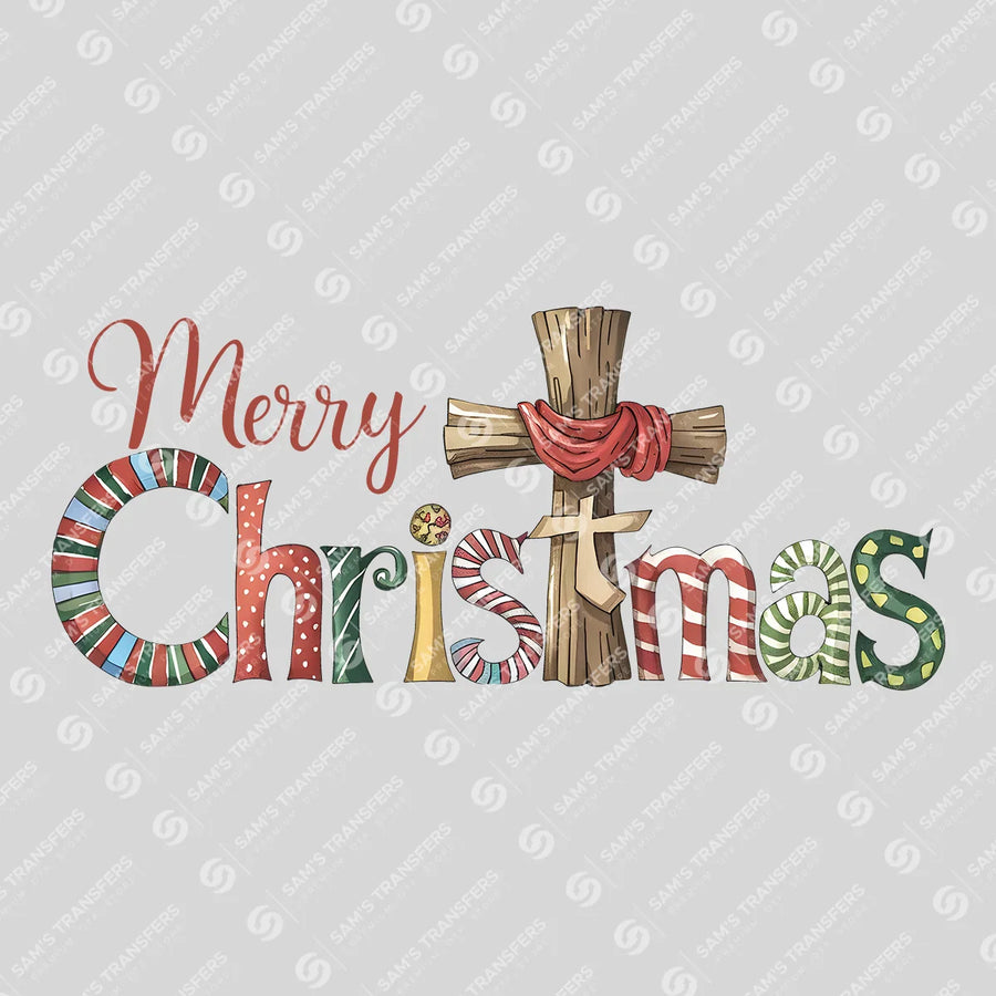 Merry Christmas Ready-to-Press DTF Transfer | SAT05374