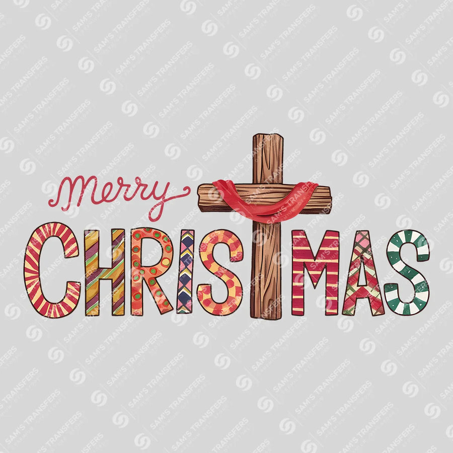 Merry Christmas Ready-to-Press DTF Transfer | SAT05375