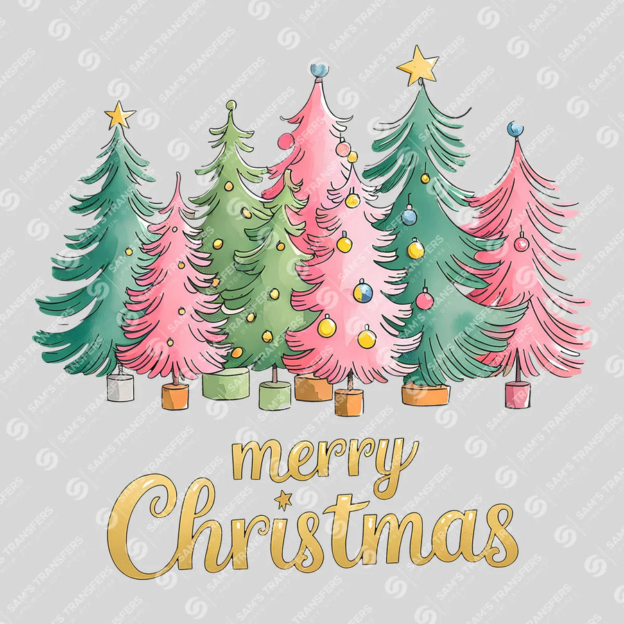 Merry Christmas Ready-to-Press DTF Transfer | SAT05377